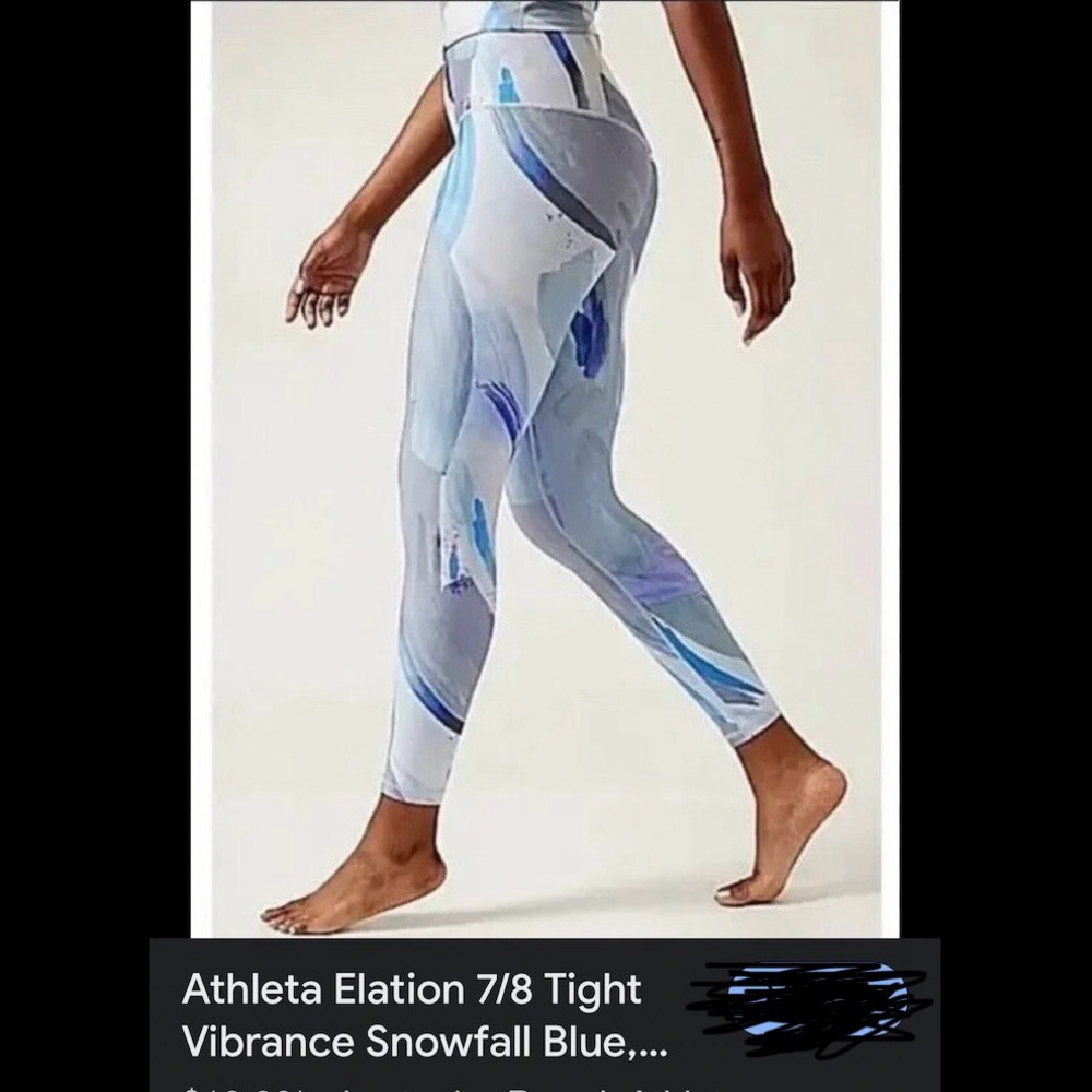 Athleta elation high waist 7/8 tights leggings vibrant blues XS